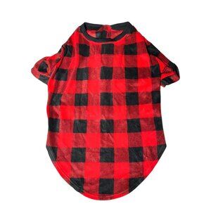 Holiday Time Family Pajamas For Pets In Red & Black Plaid Size L
